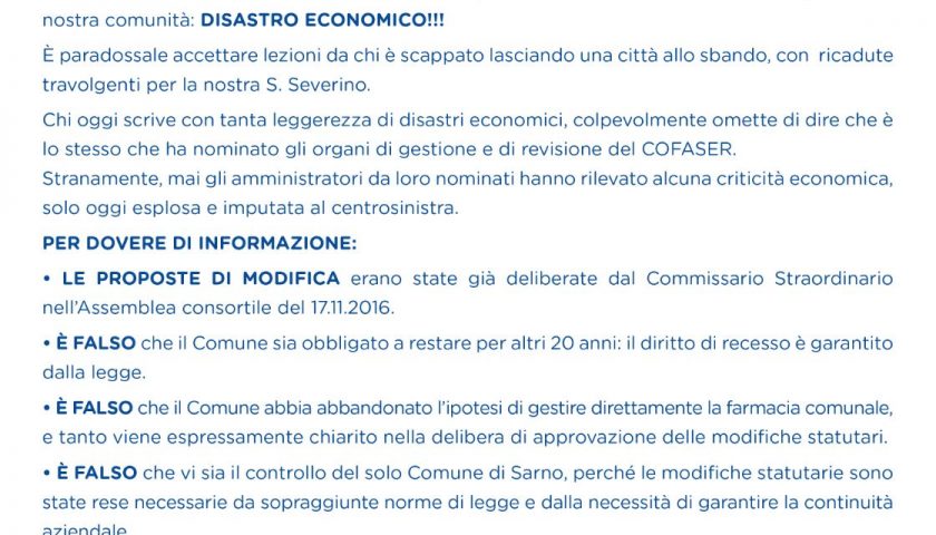 Cofaser, è scontro tra Bennet e Romano