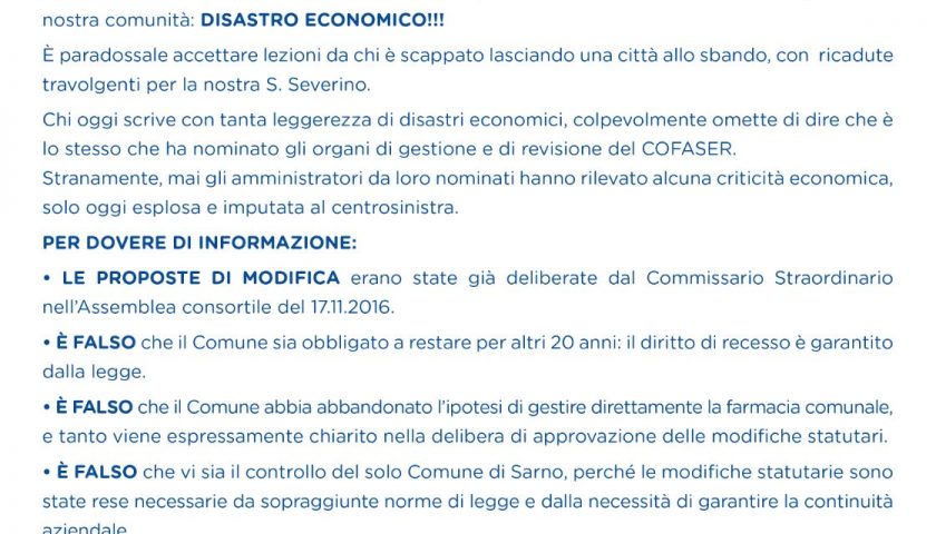 Cofaser, è scontro tra Bennet e Romano