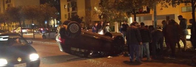 Spettacolare incidente a Battipaglia, due persone ferite