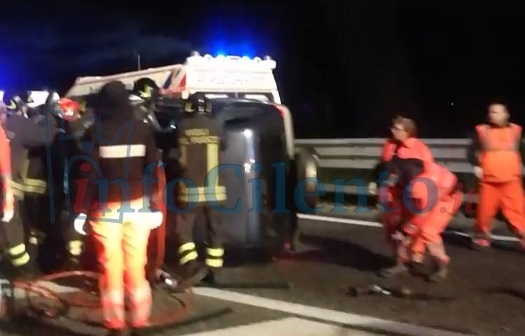 Spaventoso incidente sull’autostrada A2 a Sala Consilina, due persone ferite