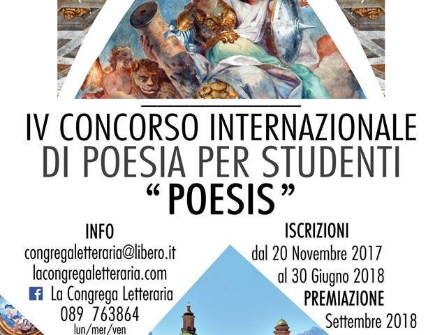 IV CONCORSO INTERNAZIONALE DI POESIA PER STUDENTI “POESIS”