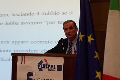 Riconfermato Donato Salvato al vertice della Uil Fpl Salerno