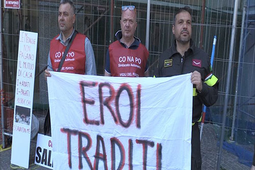 Salerno: Vigili del Fuoco in sciopero per carenza di organico