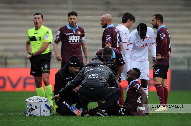 Salernitana, tegola Odjer: ghanese out per tre settimane
