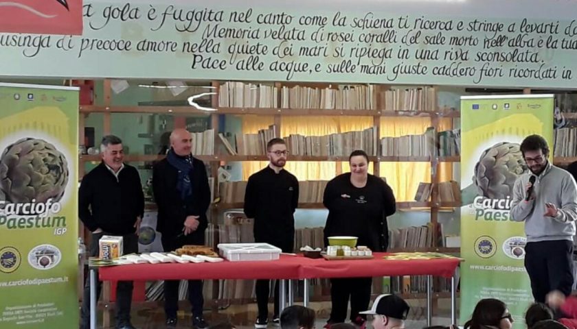 Studenti in cucina con il Carciofo Di Paestum IGP