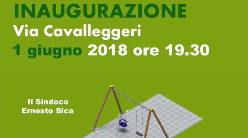 Pontecagnano, un parco giochi completamente riqualificato in via Cavalleggeri