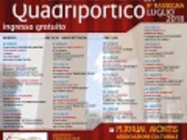 Dal 5 luglio la nona edizione di Teatrando al Quadriportico