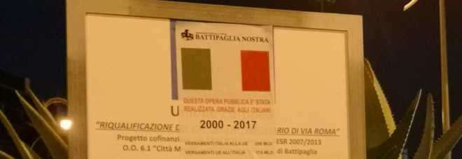 Blitz anti Europa in provincia di Salerno, oscurata la bandiera
