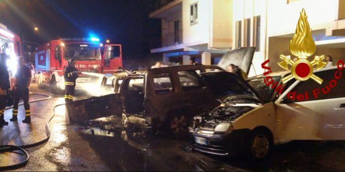 Tre auto in fiamme a Cava de’ Tirreni