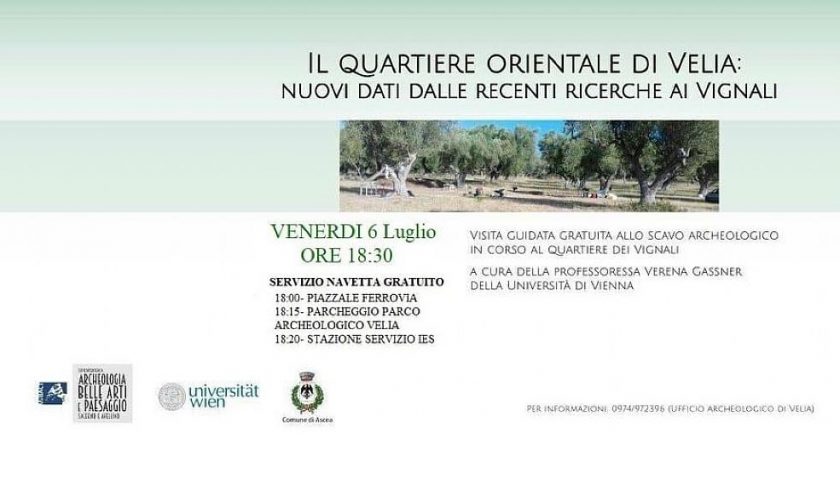 Cilento, l’archeologa Verena Gassner al parco di Velia presso lo scavo dei Vignali
