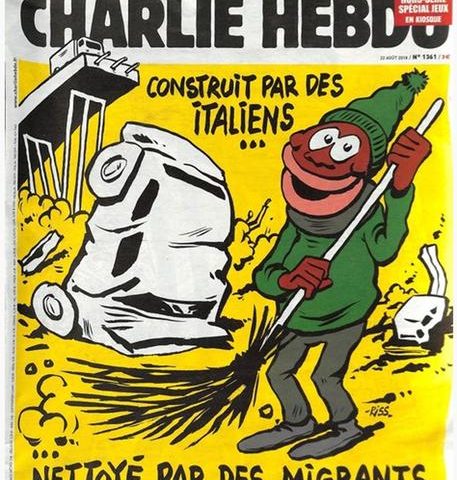 Charlie Hebdo al vetriolo sul crollo del ponte di Genova