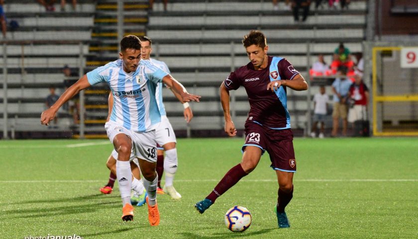 La Salernitana cade a Chiavari, la Virtus Entella vola a Marassi