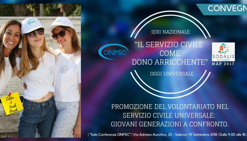 L’ONMIC PROMUOVE LA CULTURA DEL VOLONTARIATO   IN UN CONVEGNO DEDICATO AL SERVIZIO CIVILE