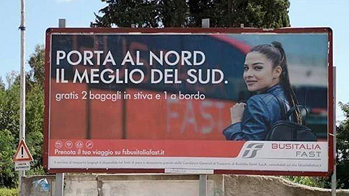 “Porta al Nord il meglio del Sud”: è polemica per la pubblicità