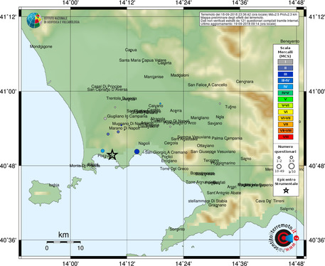 Terremoto: due scosse nell’area flegrea