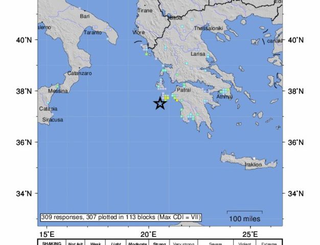 Terremoto di magnitudo 6.8 al largo della Grecia, epicentro a Zante, allerta tsunami