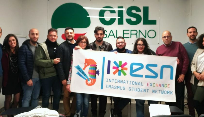 Importante sinergia tra la Cisl Giovani di Salerno e la ESN Salerno per lo sviluppo della città