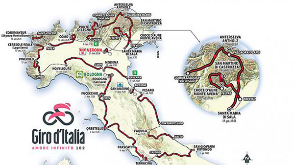 Giro d’Italia, escluso il Sud del Paese. Verdi. Lettera aperta agli organizzatori