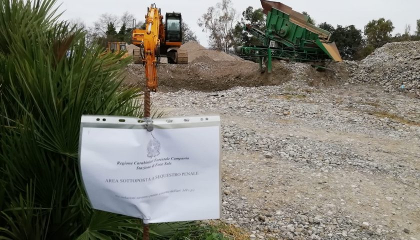 Albanella, sequestrati a Matinella area di cantiere e mezzi d’opera