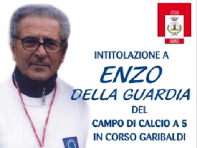 Baronissi, intitolazione ad Enzo Della Guardia del campo di calcio a 5 di Corso Garibaldi