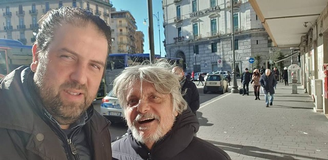 Blitz a Salerno del presidente della Sampdoria Massimo Ferrero