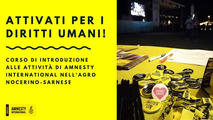 Diritti Umani: a Nocera Inferiore un corso per conoscere le attività di Amnesty International