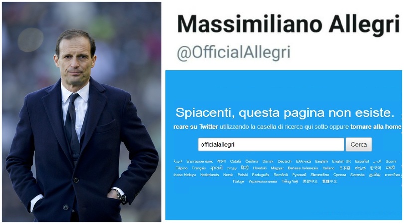 Juventus, mistero Allegri: ha cancellato i suoi profili social