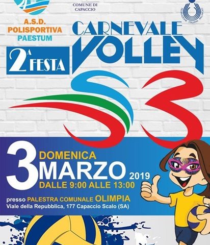 Domenica a Paestum c’è il “Carnevale Volley S3”