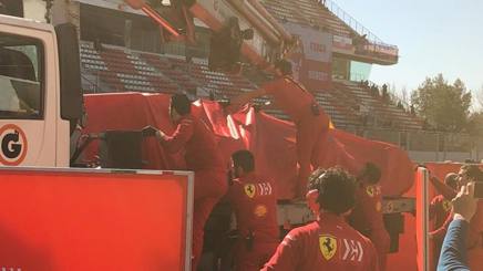 Formula1 Test Montmelò, Vettel a muro: fuori pista con la Ferrari