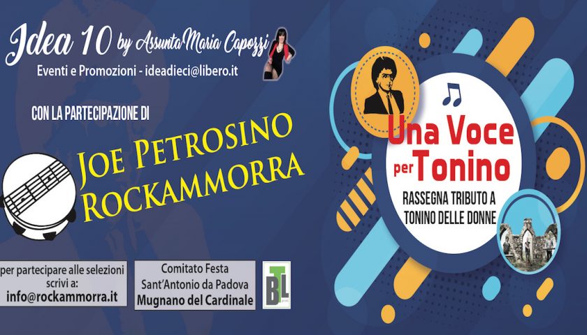 “Una voce per Tonino”,  stasera ad Angri la prima tappa della rassegna in memoria di Antonio Delle Donne con Joe Petrosino & Rockammorra