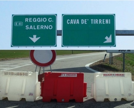 A3 NAPOLI-POMPEI-SALERNO: CHIUSO PER QUATTRO ORE NOTTURNE IL TRATTO SALERNO-CAVA DE’ TIRRENI