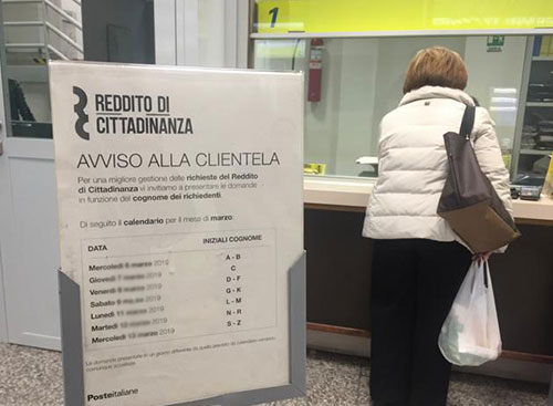 Reddito di cittadinanza: disposti regolarmente i pagamenti per domande marzo e aprile