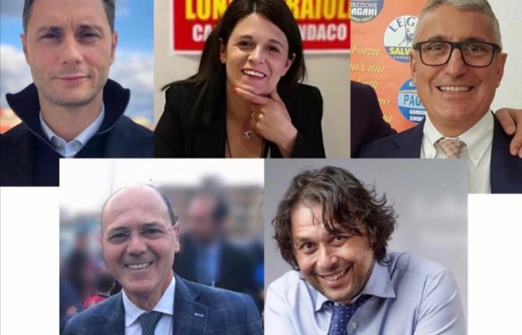 Pagani. I cinque candidati a sindaco in piazza per l’ultimo(forse) atto della campagna elettorale