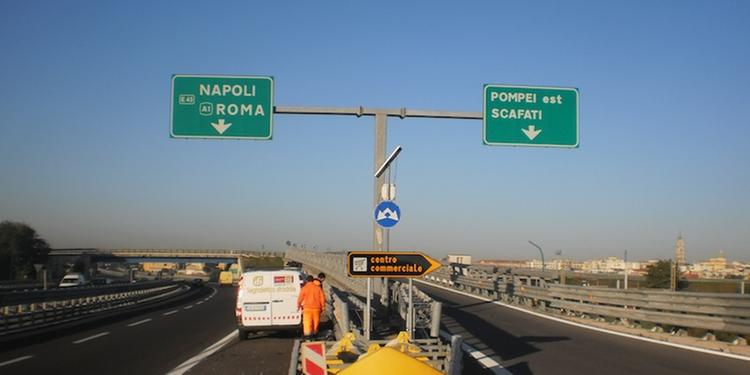 A3 NAPOLI-POMPEI-SALERNO: CHIUSA STANOTTE L’ENTRATA DELLA STAZIONE DI POMPEI EST SCAFATI