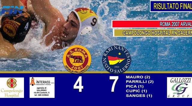 La Rari Nantes Salerno spegne il sogno play off della Roma 2007 Arvalia