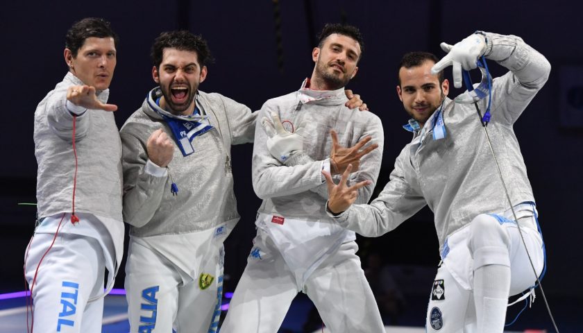 Campionati Europei Dusseldorf2019, sciabola maschile a squadre: medaglia di bronzo per il napoletano Luca Curatoli