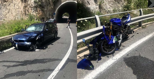 Brutto incidente stradale a Maiori, escoriazioni multiple per un 35enne