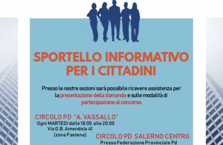 Partito Democratico e Giovani Democratici promuovono uno sportello per il “Piano per il Lavoro”