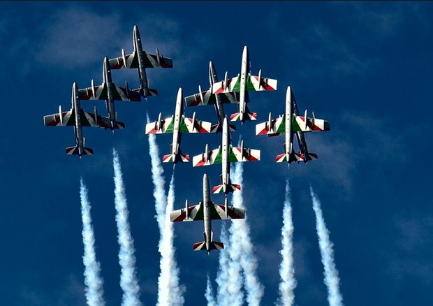 Frecce Tricolori in volo a Rimini il 1 settembre