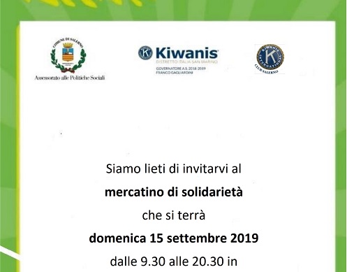 Domani in città il mercatino solidale organizzato dal Club Kiwanis Salerno