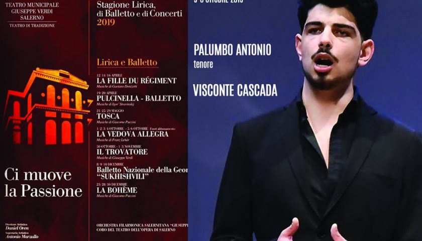 Stasera esordio da solista al Teatro Verdi per il giovane tenore salernitano Antonio Palumbo con “La Vedova Allegra”