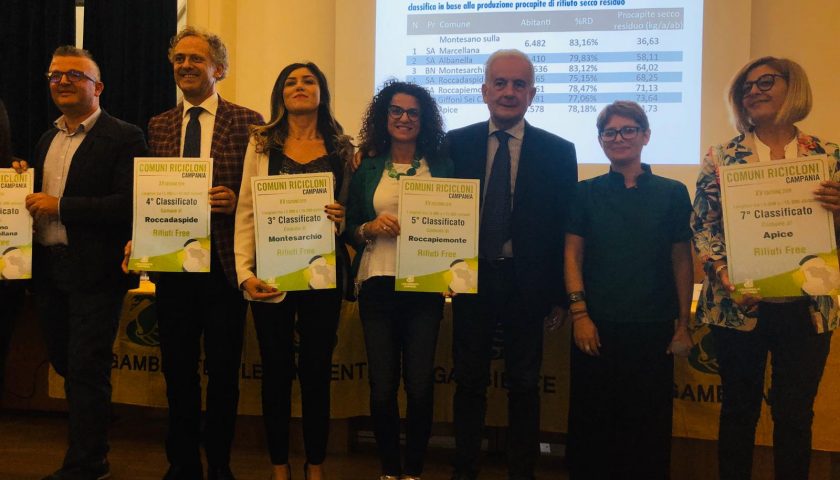 Roccapiemonte premiato come Comune “Riciclone” 2019