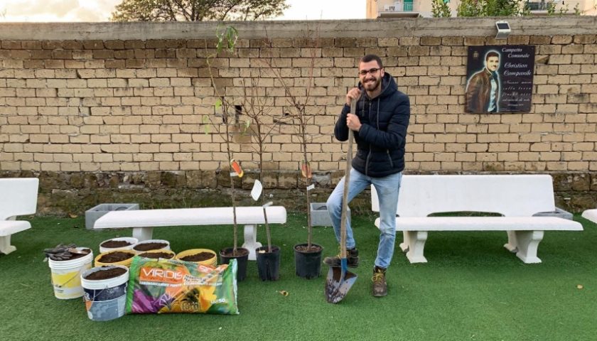 Alberi e fiori di pesco contro il vandalismo a Roccapiemonte