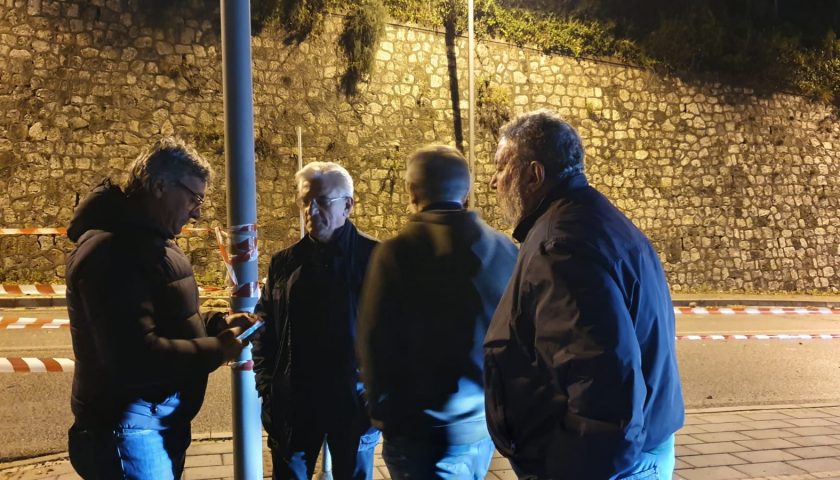 Salerno: smottamento in via Demetrio Moscato