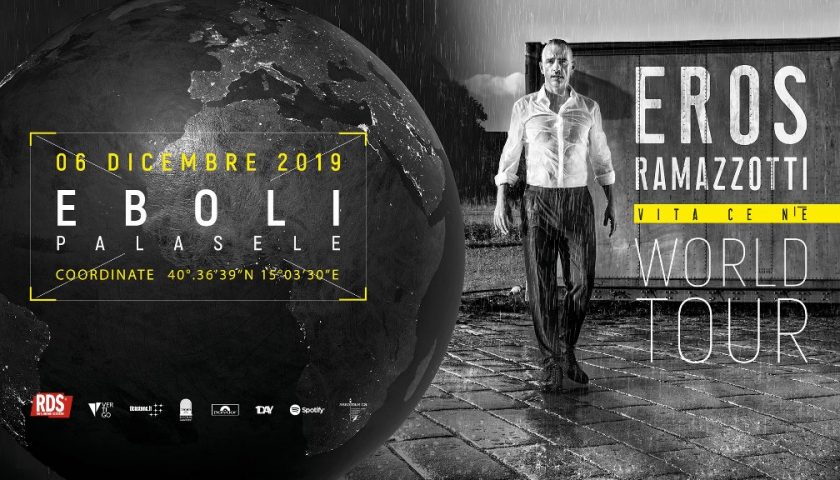 “Vita ce n’è” al PalaSele di Eboli: venerdì 6 dicembre arriva Eros Ramazzotti