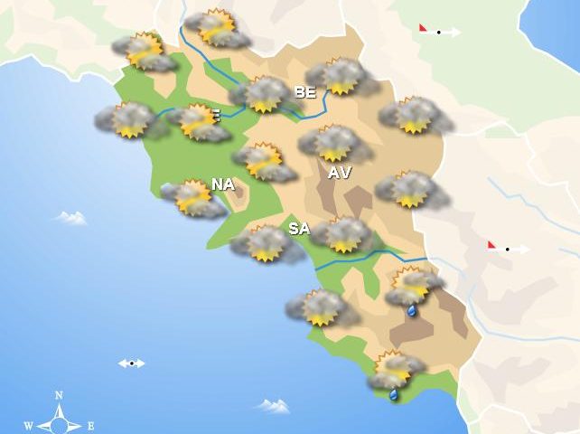 Meteo domani, in Campania pioggia in giornata sui settori meridionali