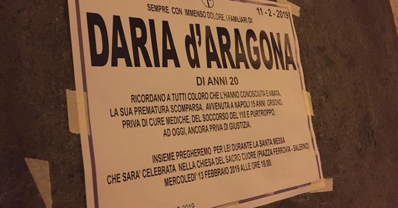 Morì 16 anni fa per una banale influenza, la famiglia di Daria d’Aragona ancora senza verità