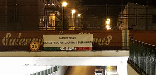 Operai Salerno Pulita, solidarietà dal Sinlai e Forza Nuova