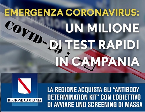 COVID-19 Screening – La Regione Campania partirà con il test rapido