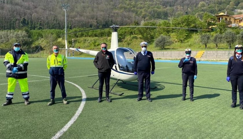 A Pellezzano elicottero in volo per stanare i furbetti di Pasqua e Pasquetta